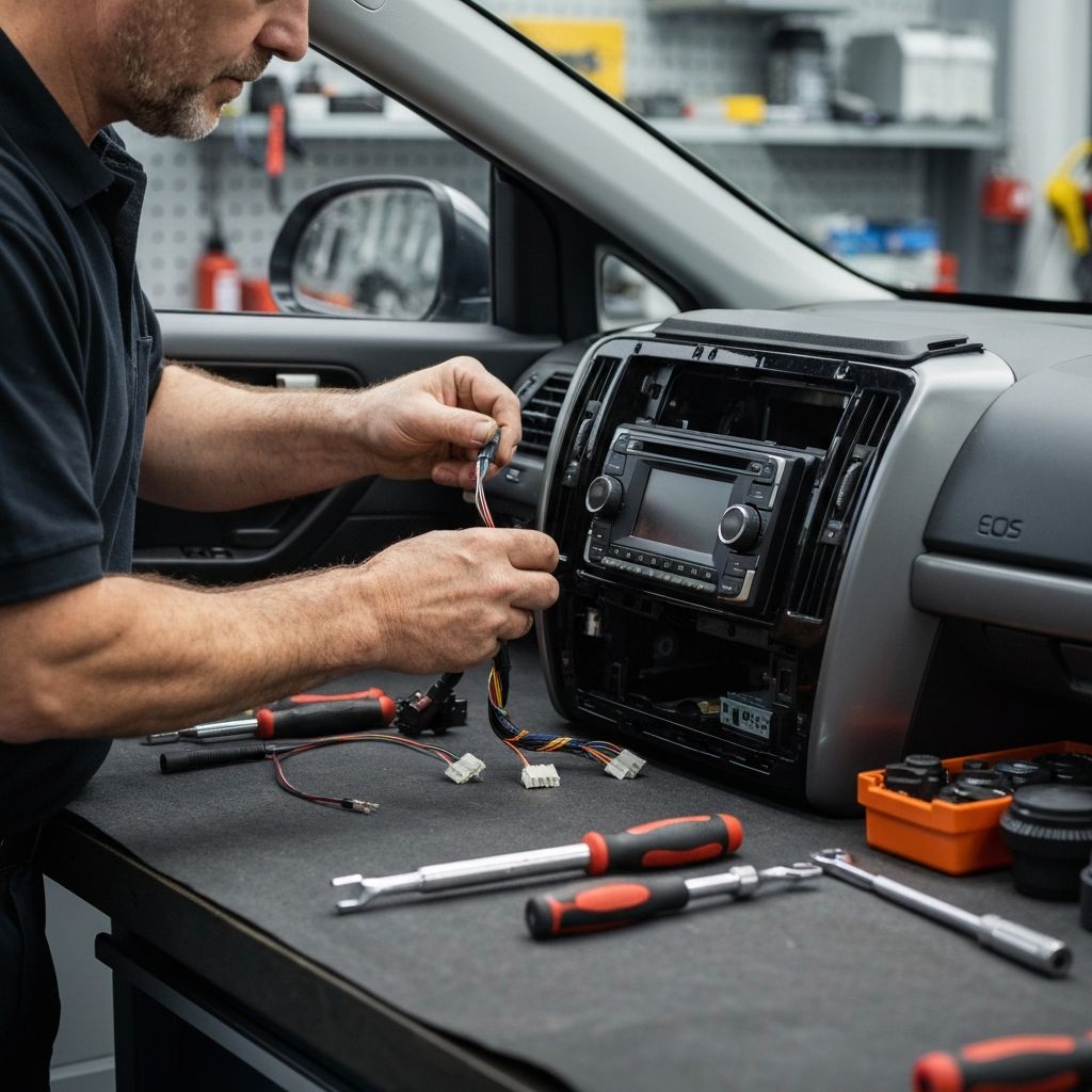 Professional car headunit installation